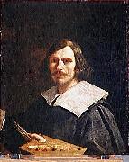 GUERCINO Portrait de lartiste tenant une palette Sweden oil painting artist