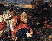 Titian Die Madonna mit dem Kaninchen Sweden oil painting artist