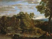 Domenichino Landscape with The Flight into Egypt Sweden oil painting artist