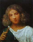 Giorgione Shepherd with a Flute Sweden oil painting artist