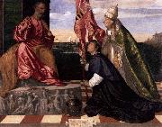 Titian Jacopo Pesaro being presented by Pope Alexander VI to Saint Peter Sweden oil painting artist