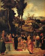 Giorgione Moses' Trial by Fire oil