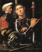 Giorgione Portrait of a Man in Armor with His Page Sweden oil painting artist