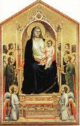 Giotto Madonna and Child Enthroned among Angels and Saints painting