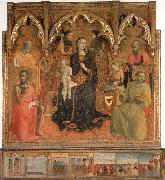 SASSETTA Madonna and Child Enthroned with Four Angels and SS.John the Baptist,Peter,Francis,and Paul oil painting on canvas