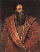 Titian Portrait of Pietro Aretino oil