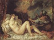 Titian Danae oil painting on canvas