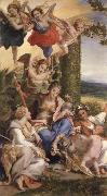 Correggio Allegorie des vertus on La vertu heroique victorieuse des vices painting
