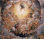 Correggio Assumption of the Virgin,detail of the cupola oil painting on canvas