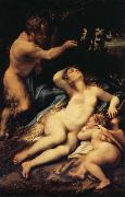 Correggio Venus and Cupid with a Satyr Sweden oil painting artist