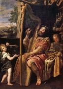 Domenichino Le Roi David jouant de la harpe oil painting on canvas