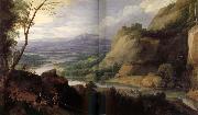 Foucquieres,Jacques Paysage montagneux aux piqueux oil painting reproduction