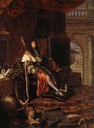 Testelin,Henri Louis XIV,protecteur de I'Academie Royale oil painting on canvas
