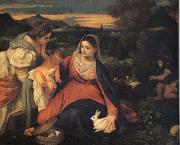 Titian The Virgin with the Rabit (mk05) Sweden oil painting artist