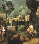 Giorgione La Tempesta (mk08) oil