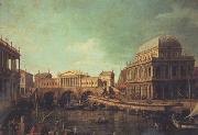 Canaletto Basilica di Vicenza e ponte di Rialto (mk21) oil painting on canvas