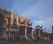 Canaletto Capriccio con i cavalli della basilica posti sulla Piazzetta (mk21) oil painting