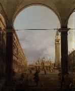 Canaletto Piazza S.Marco verso la basilica,dall'angolo nord-oves (mk21) Sweden oil painting reproduction