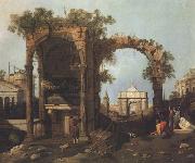 Canaletto Paesaggio con rovine (mk21) oil painting