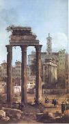 Canaletto Rome Ruins of the Forum looking towards the Capitol (mk25) Sweden oil painting artist