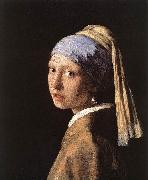 JanVermeer Girl with a Pearl Earring oil painting on canvas