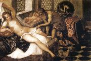 Tintoretto Vulcan Suuprises Venus and Mars oil painting on canvas