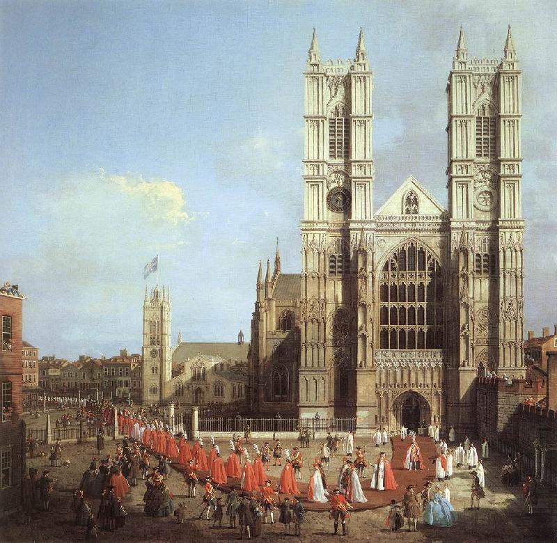 Canaletto London: Westminster Abbey, with a Procession of Knights of the Bath  f Sweden oil painting art