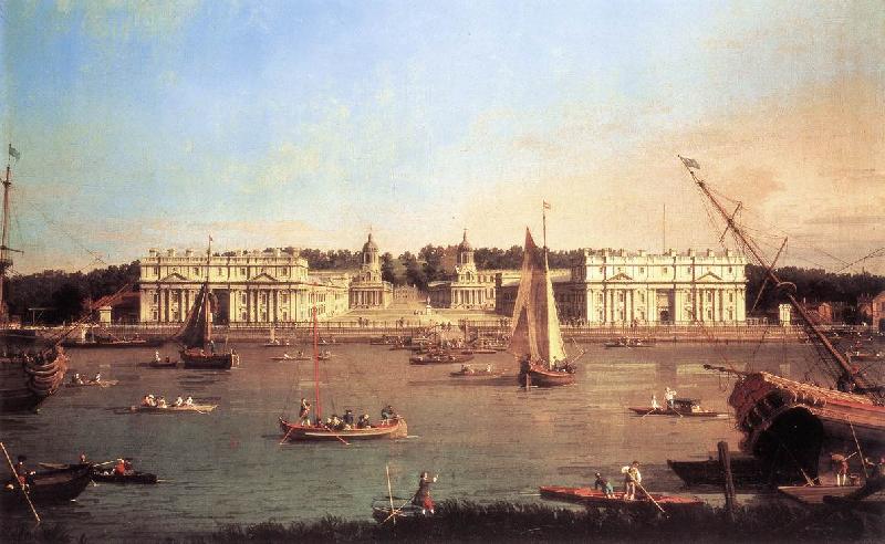Canaletto London: Greenwich Hospital from the North Bank of the Thames d Sweden oil painting art