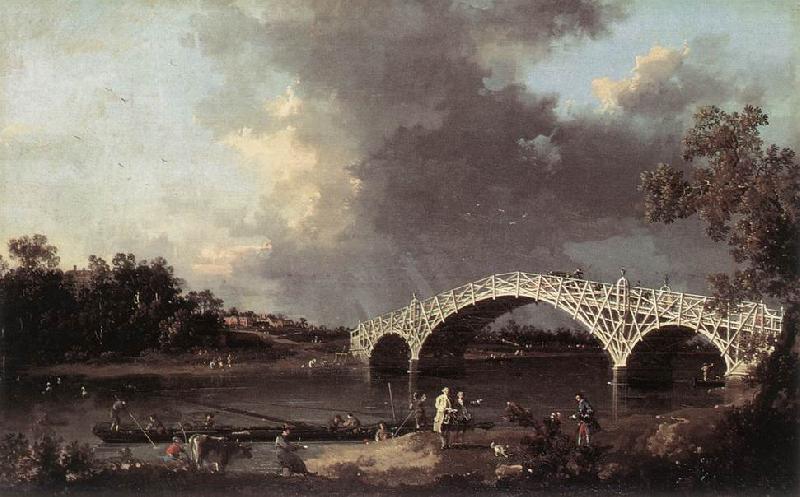 Canaletto Old Walton Bridge ff Sweden oil painting art
