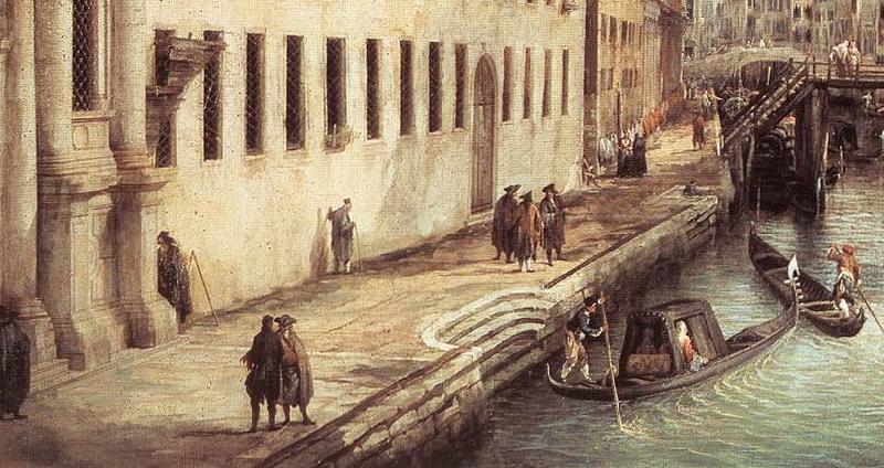 Canaletto Rio dei Mendicanti (detail) s Sweden oil painting art