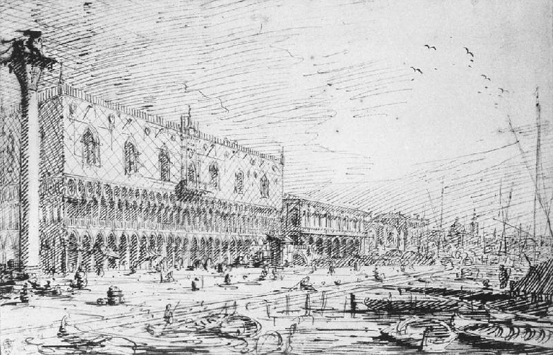 Canaletto Venice: Riva degli Schiavoni ff Sweden oil painting art