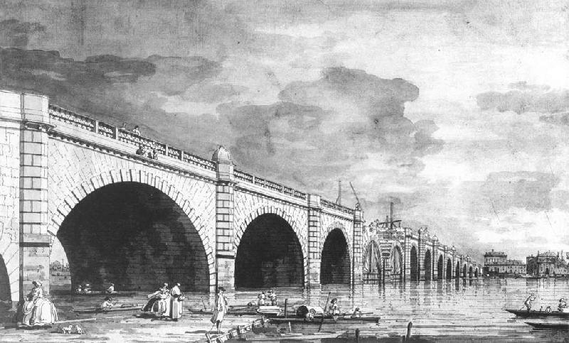 Canaletto London: Westminster Bridge under Repair vv oil painting image
