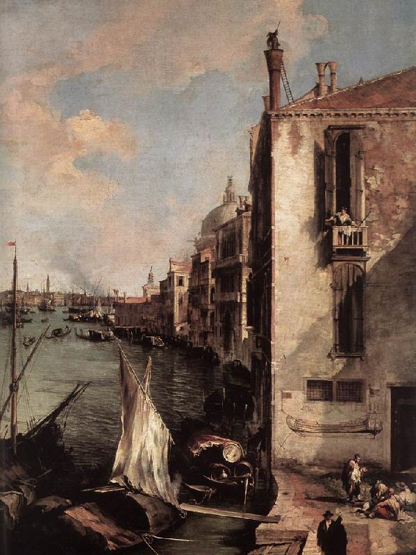 Canaletto Grand Canal, Looking East from the Campo San Vio (detail) fd Sweden oil painting art