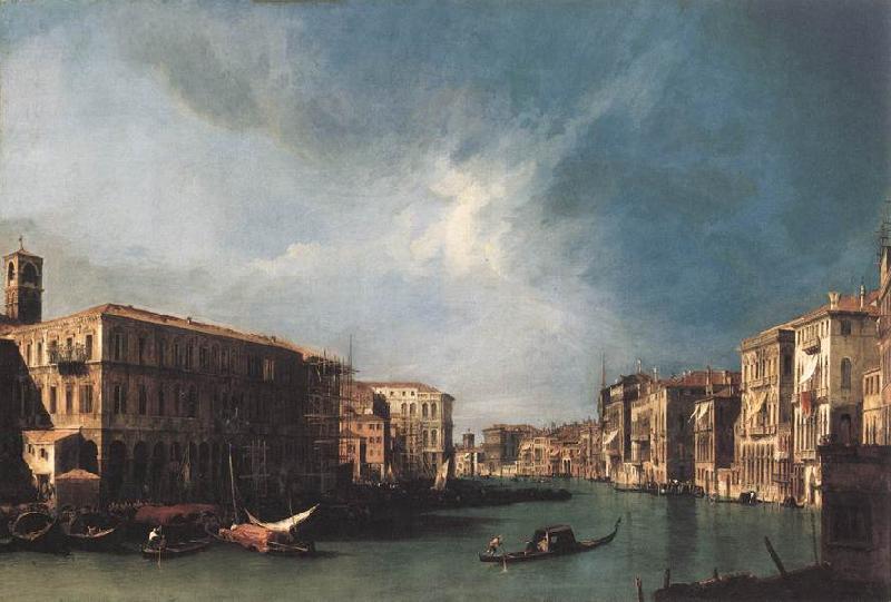 Canaletto The Grand Canal from Rialto toward the North Sweden oil painting art