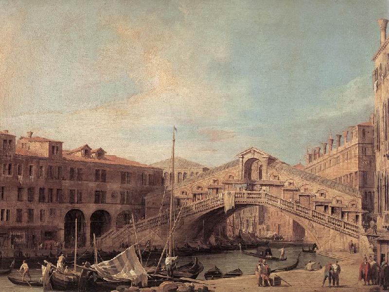 Canaletto Grand Canal: The Rialto Bridge from the South f Sweden oil painting art