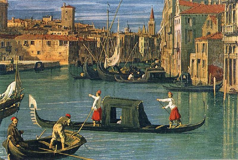 Canaletto The Grand Canal and the Church of the Salute (detail) ffg oil painting image