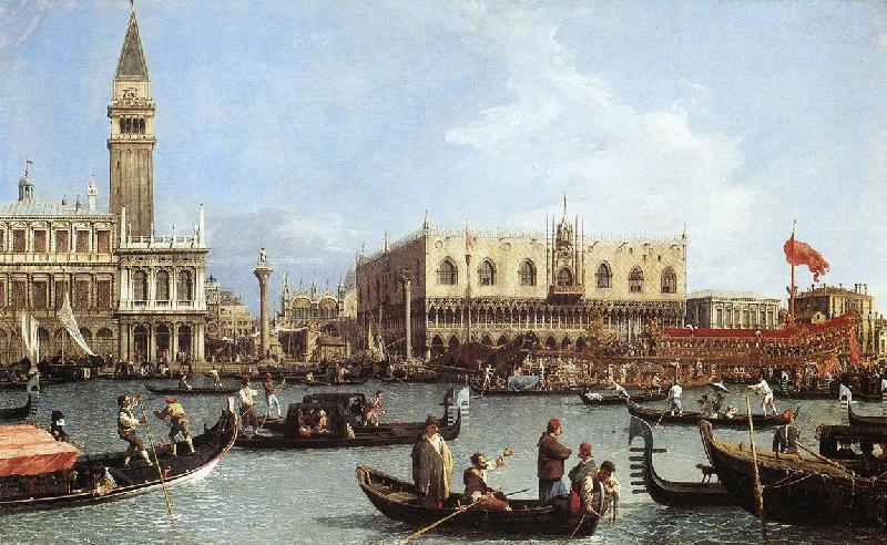 Canaletto Return of the Bucentoro to the Molo on Ascension Day d Sweden oil painting art