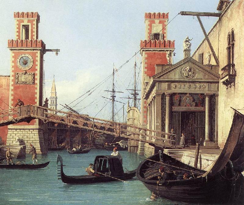 Canaletto View of the Entrance to the Arsenal (detail) s Sweden oil painting art