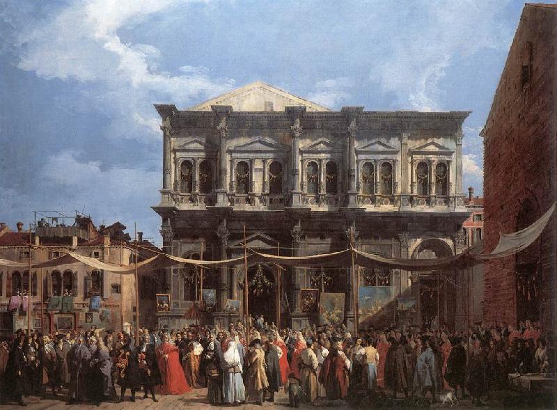 Canaletto The Feast Day of St Roch fd oil painting image