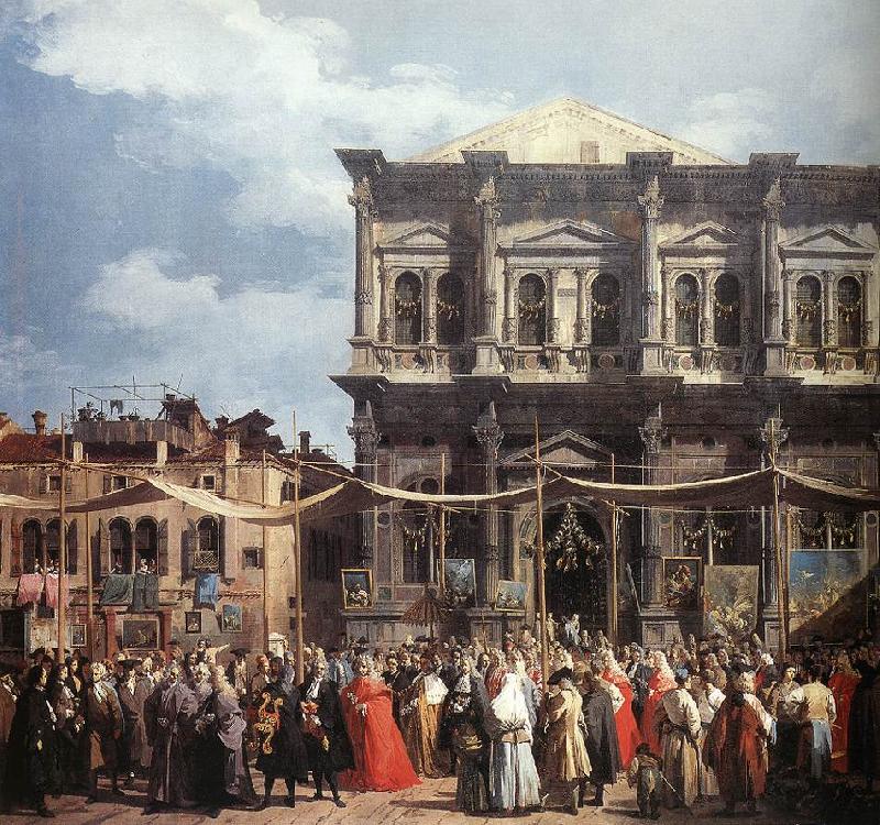 Canaletto The Feast Day of St Roch (detail) f Sweden oil painting art