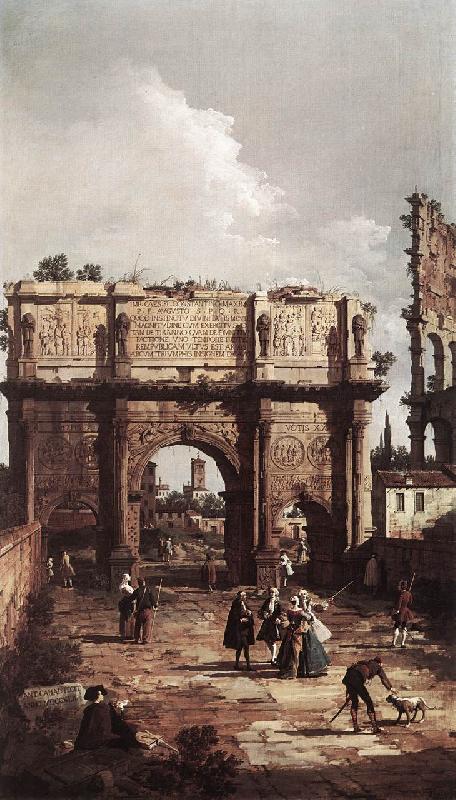 Canaletto Rome: The Arch of Constantine ffg oil painting picture