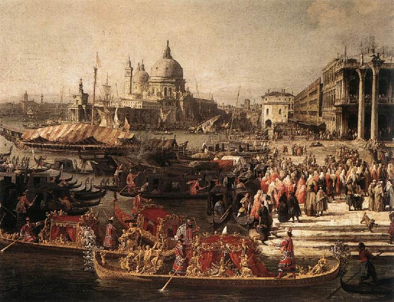Canaletto Arrival of the French Ambassador in Venice (detail) f Sweden oil painting art