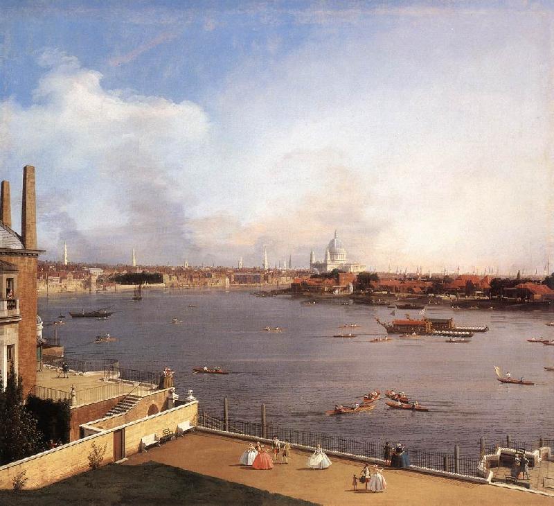 Canaletto London: The Thames and the City of London from Richmond House g Sweden oil painting art