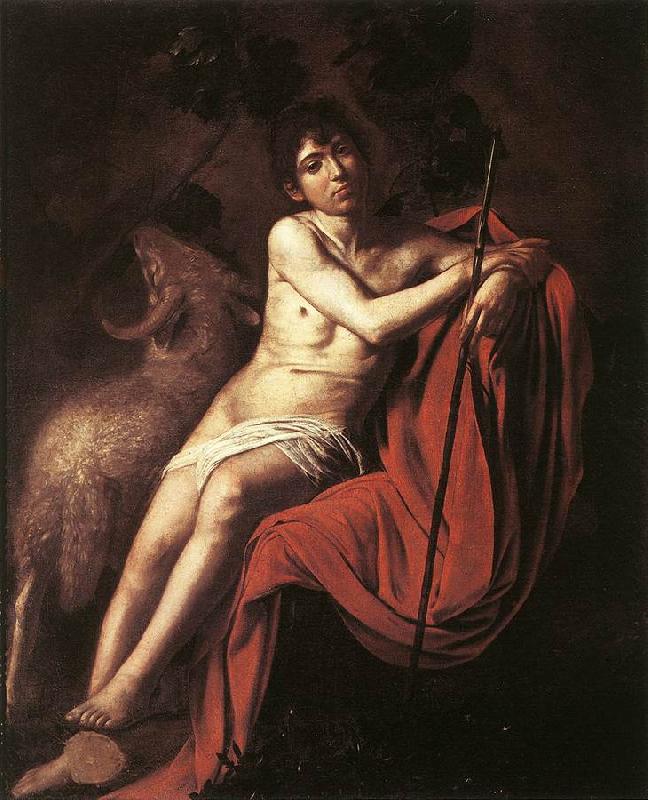 Caravaggio St John the Baptist fdg Sweden oil painting art