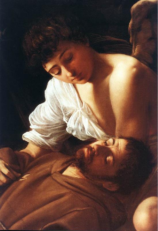 Caravaggio St. Francis in Ecstasy (detail) f oil painting image