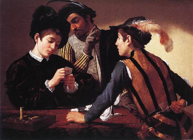 Caravaggio The Cardsharps f Sweden oil painting art