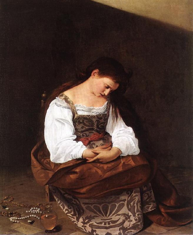 Caravaggio Magdalene gd Sweden oil painting art