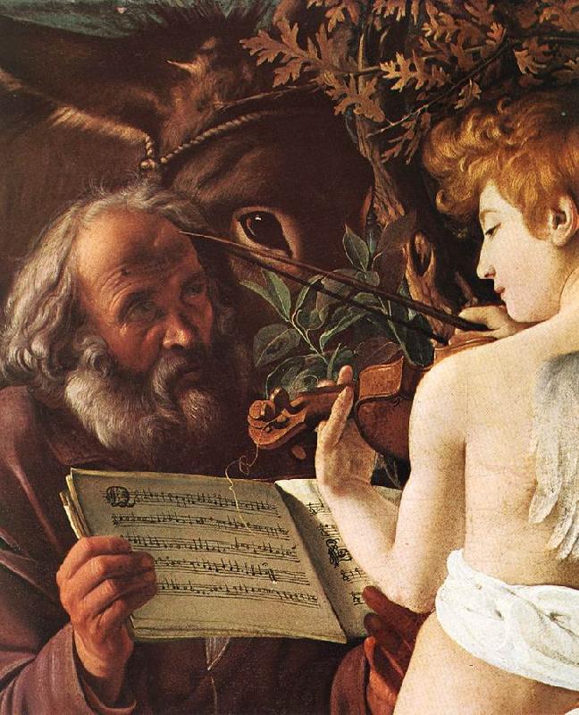 Caravaggio Rest on Flight to Egypt (detail) fgf Sweden oil painting art