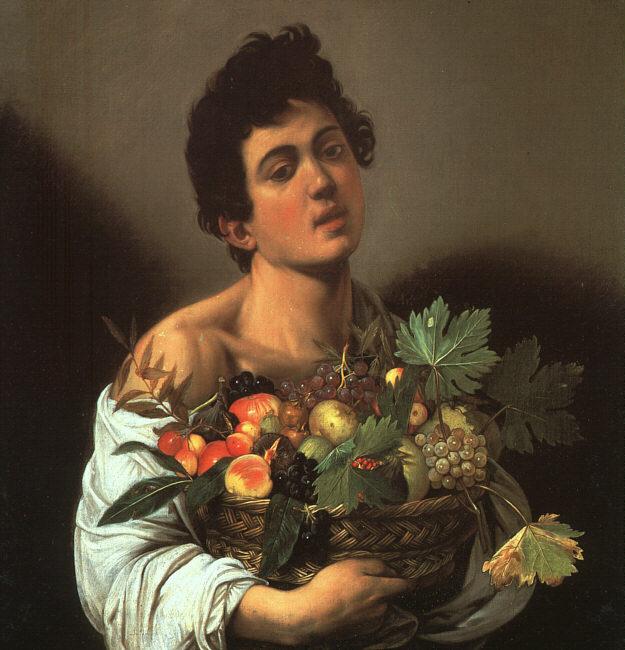 Caravaggio Youth with a Flower Basket oil painting picture