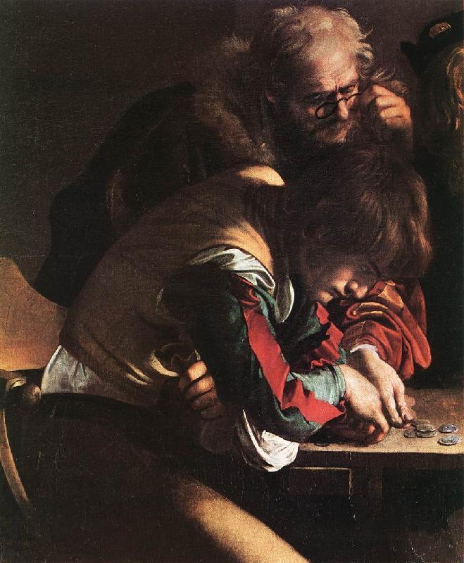 Caravaggio The Calling of Saint Matthew (detail) dsf oil painting image